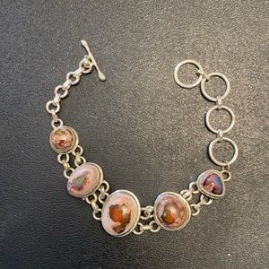 Fire opal bracelet